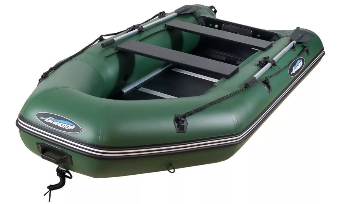 МОТОРНО-ГРЕБНАЯ ЛОДКА ПВХ GLADIATOR А 340 ТК С ФАНЕРНЫМ ПОЛОМ в Пскове