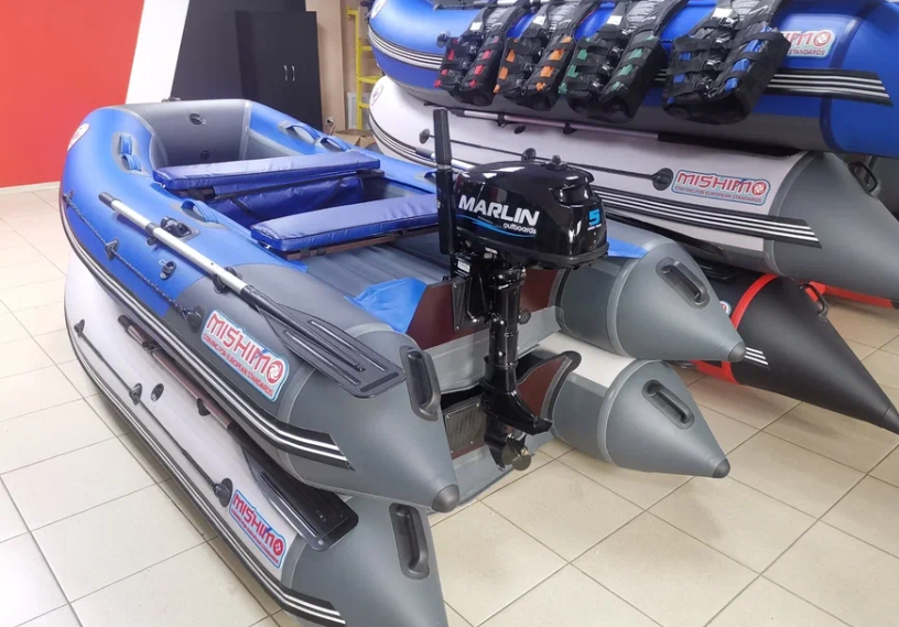 КОМПЛЕКТ ЛОДКА MISHIMO LITE 315 + МОТОР 5л.с в Пскове