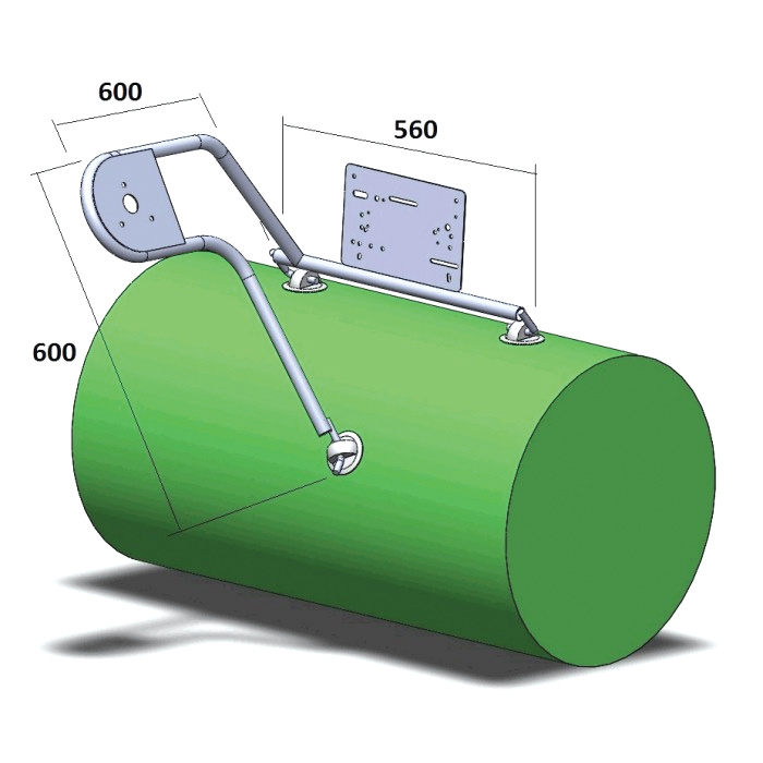 Стойка рулевая с креплением на баллон надувной лодки 25мм в Пскове
