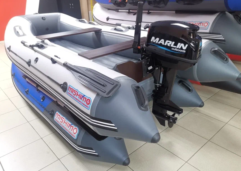 КОМПЛЕКТ ЛОДКА MISHIMO LITE 350 + МОТОР 9,8 Л.С. в Пскове