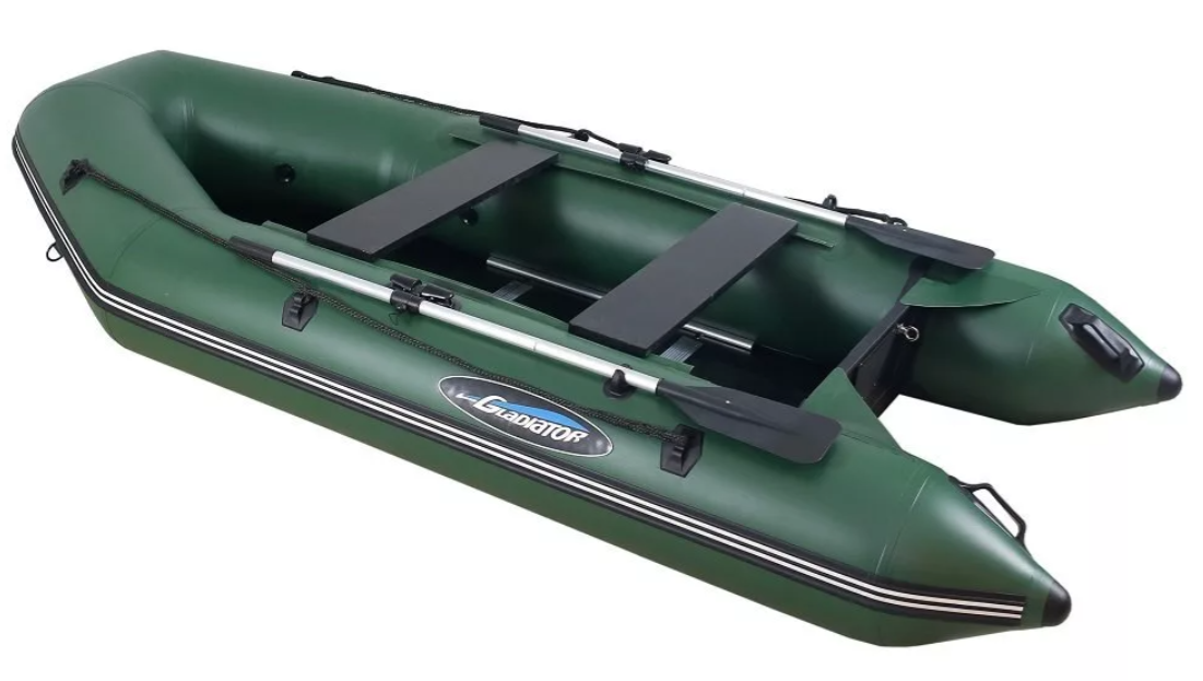 МОТОРНО-ГРЕБНАЯ ЛОДКА ПВХ GLADIATOR А 340 ТК С ФАНЕРНЫМ ПОЛОМ в Пскове