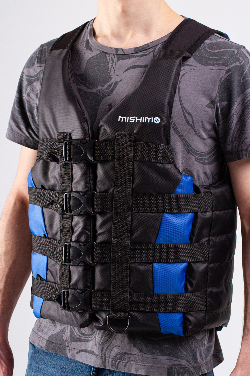 Жилет спасательный MISHIMO PRO Премиум качества Черно-синий в Пскове