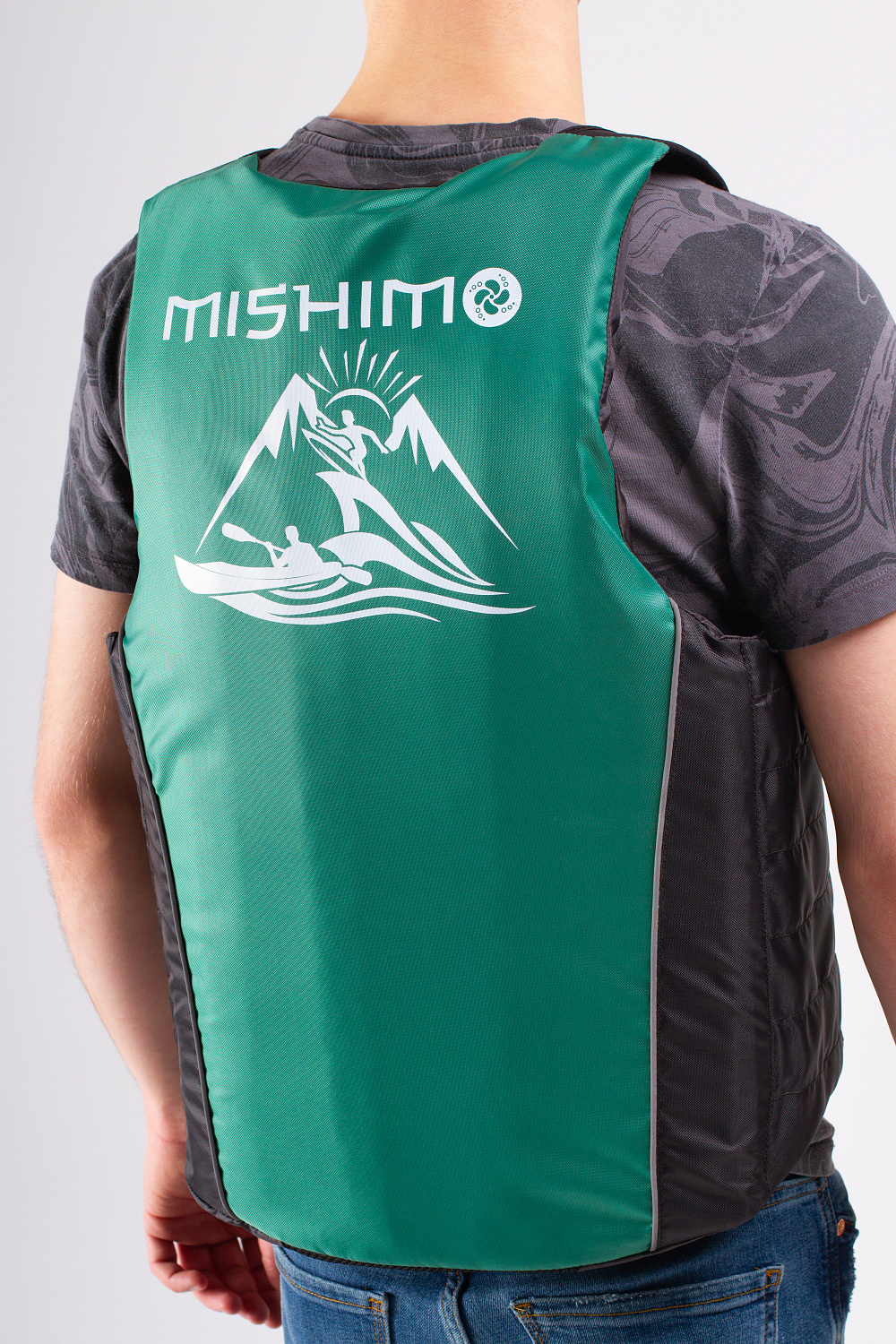 Жилет спасательный MISHIMO PRO Премиум качества Черно-зеленый в Пскове