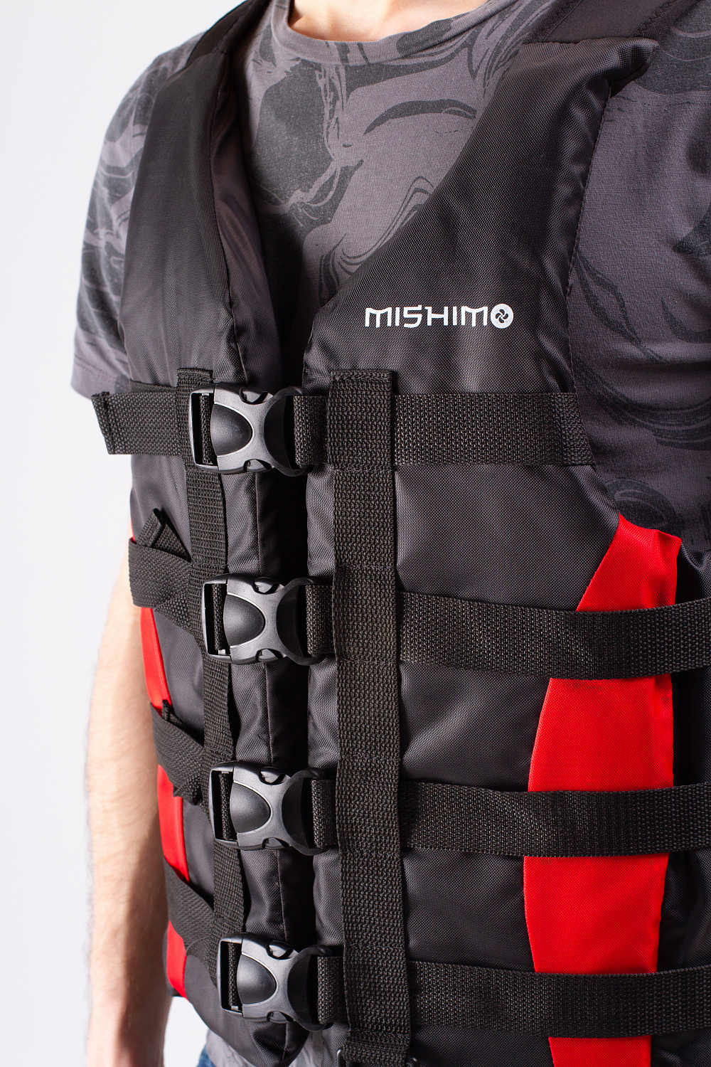 Жилет спасательный MISHIMO PRO Премиум качества Черно-красный в Пскове